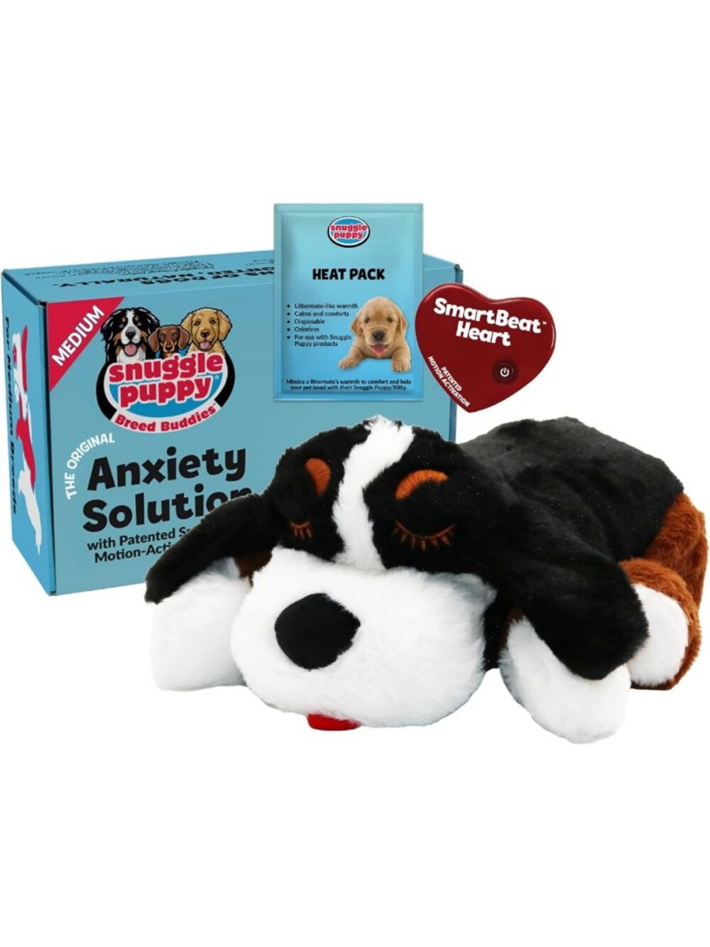 Calming Heartbeat Puppy Toy for Dogs, Snuggle Buddy for Anxiety Relief